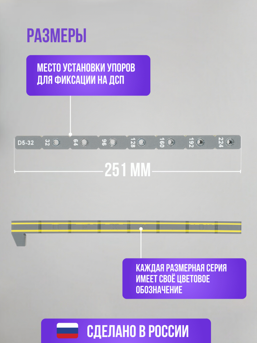 Мебельный кондуктор для конфирматов D5-32