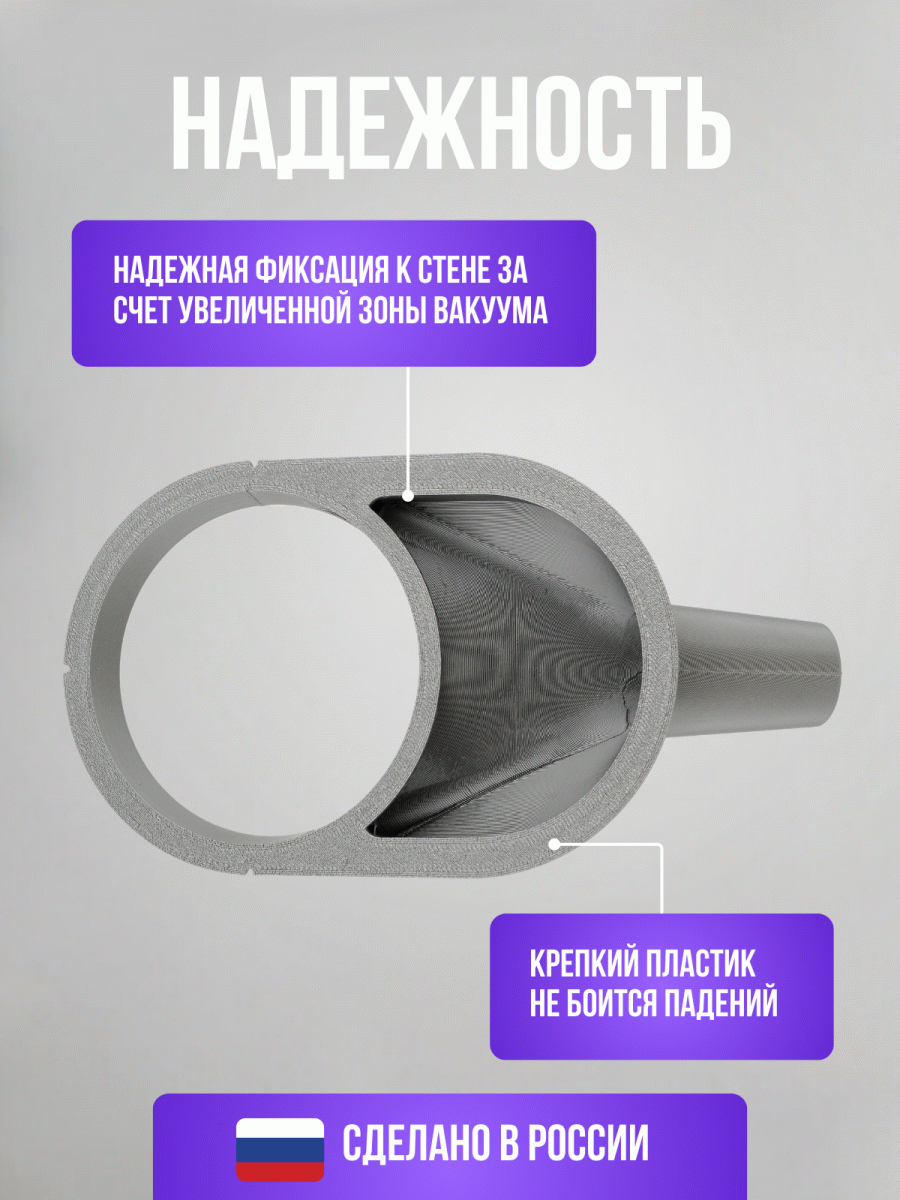 Пылеотвод под коронку присасывающийся